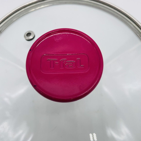 Tfal 7" Round Vented Glass Replacement Lid Cover for Pot or Pan Pink Knob - Picture 2 of 6